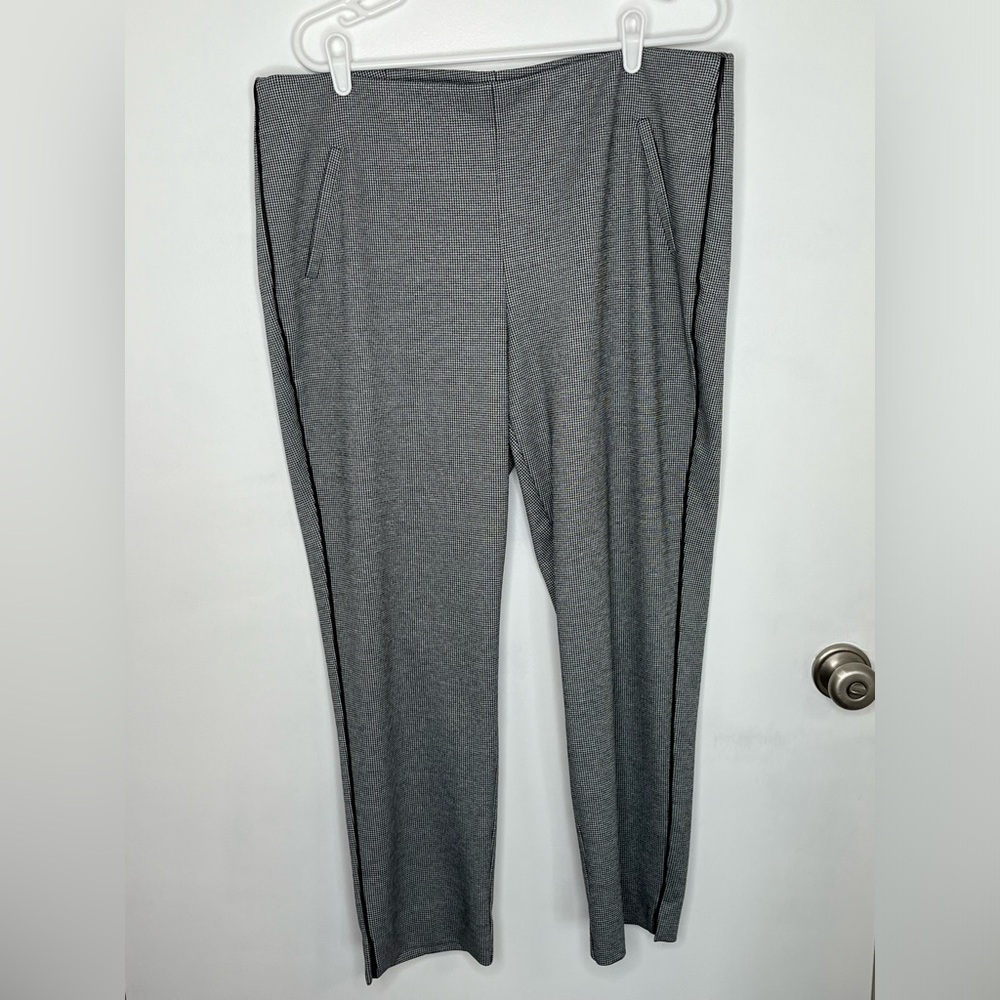 Chicos Pull On Houndstooth Pants, Size 16